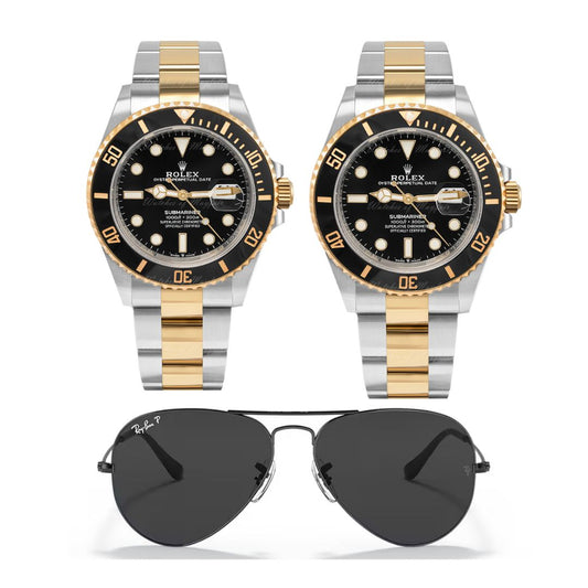 2 ROLEX SUBMARINER BICOLOR+ 1 GAFAS RAYB